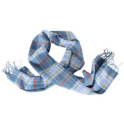 Locharron of Scotland Musselburgh Lambswool Scarf - Blue/White/Yellow