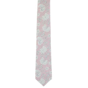 Michelsons of London Climbing Spring Floral Silk Tie - Dusty Pink/Silver