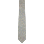 Michelsons of London Complex Paisley Polyester Tie and Pocket Square Set - Taupe