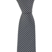 Michelsons of London Dogtooth Silk Tie - Navy