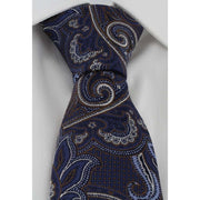 Michelsons of London Extravagant Paisley Silk Tie - Brown