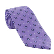 Michelsons of London Floral Neat Polyester Tie - Lilac
