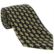 Michelsons of London Gingerbread Christmas Polyester Tie - Dark Navy