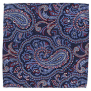 Michelsons of London Paisley Tie and Pocket Square Set - Red