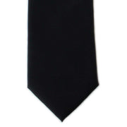 Michelsons of London Plain Ployester Tie - Black