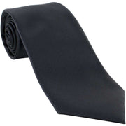 Michelsons of London Plain Polyester Pocket Square and Tie Set - Charocal