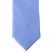 Michelsons of London Plain Polyester Pocket Square and Tie Set - Light Blue