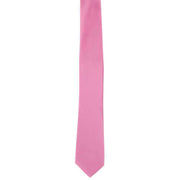 Michelsons of London Slim Satin Polyester Pocket Square and Tie Set - Pink