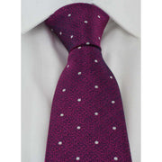 Michelsons of London Speckled Texture Spot Silk Tie - Magenta Pink