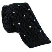 Michelsons of London Spot Design Tie - Navy/White