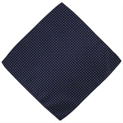 Michelsons of London Spot Polyester Tie and Pocket Square Set - Navy/White