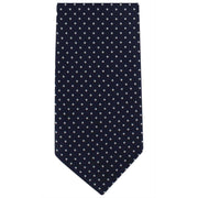 Michelsons of London Spot Polyester Tie and Pocket Square Set - Navy/White