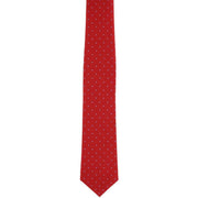 Michelsons of London Textured Dot Silk Tie - Red