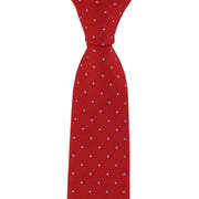 Michelsons of London Textured Dot Silk Tie - Red