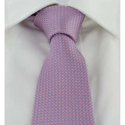 Michelsons of London Textured Geo Silk Tie and Pocket Square Set - Pink