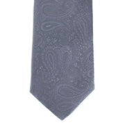 Michelsons of London Tonal Paisley Polyester Tie - Grey