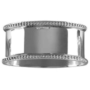 Orton West Detailed Oval Napkin Ring - Silver