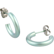 Ti2 Titanium 12mm Hoop Earrings - Sky Blue