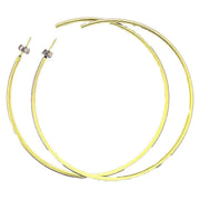 Ti2 Titanium Extra Large Hoop Earrings - Yellow