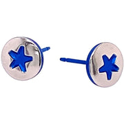 Ti2 Titanium Star Stud Earrings - Purple